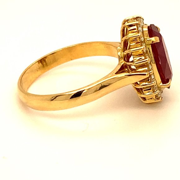 GIA Certified Ruby 2.38ct Diamonds Solid 18K Ring - Picture 4 of 9